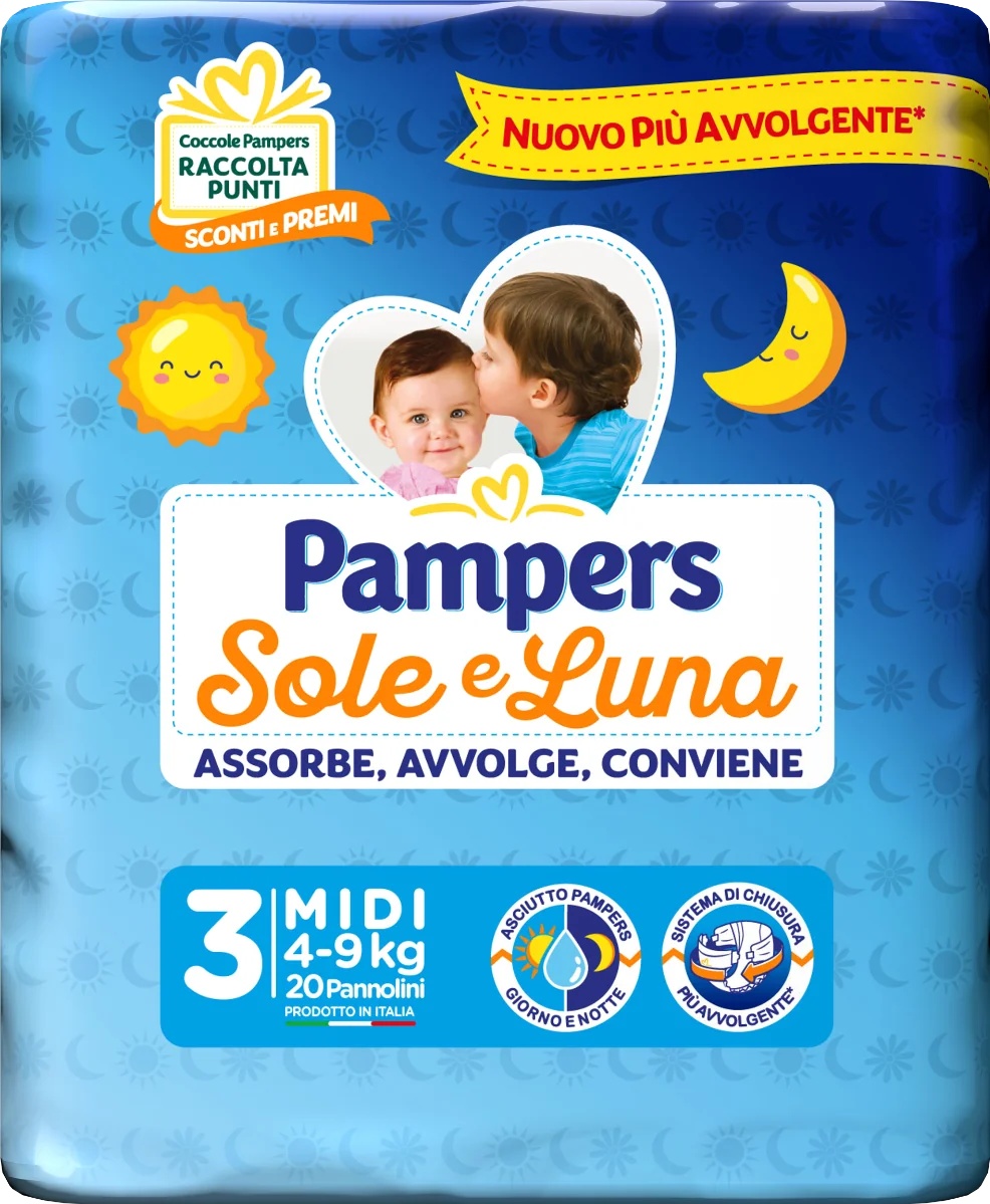 PAMPERS Pampers Sole&Moon Midi 20 stuks maat 3 (4-9 kg)