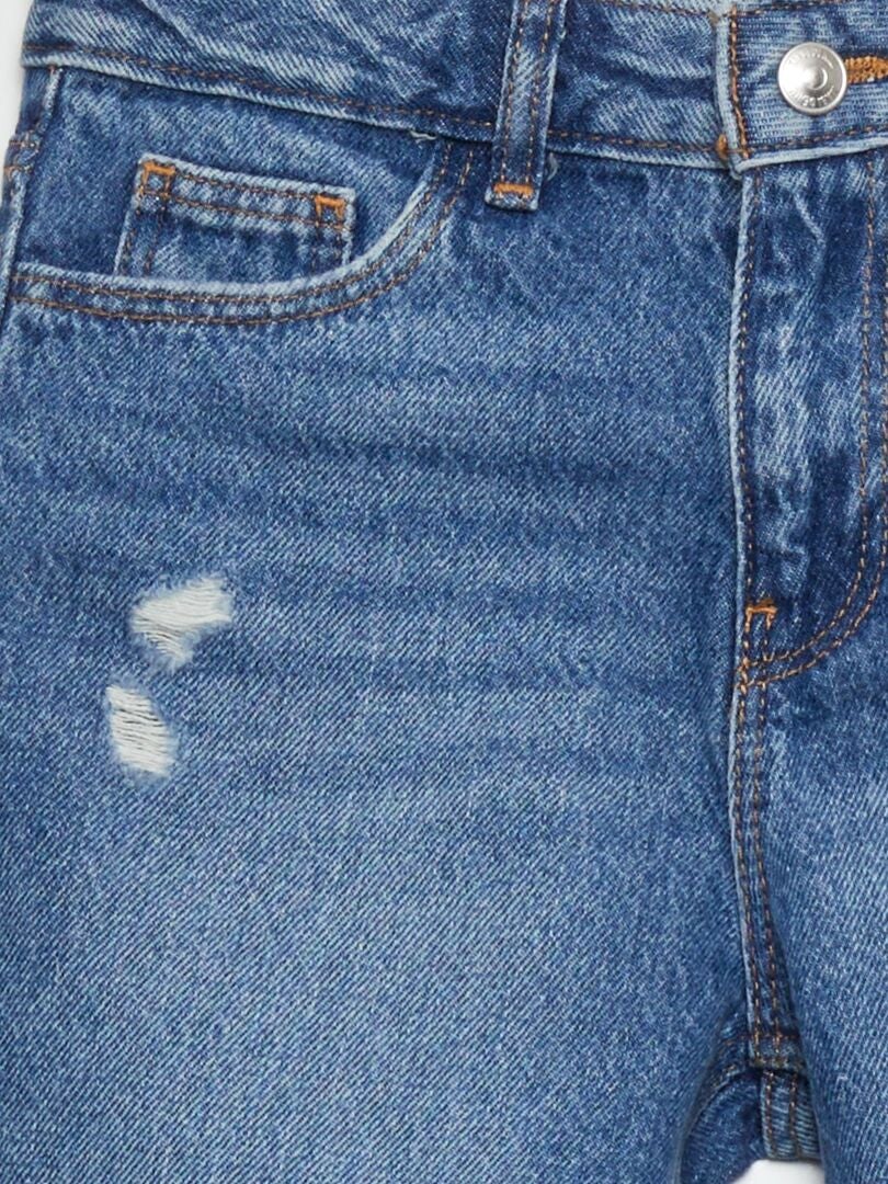Pantalones vaqueros de talle alto - AZUL