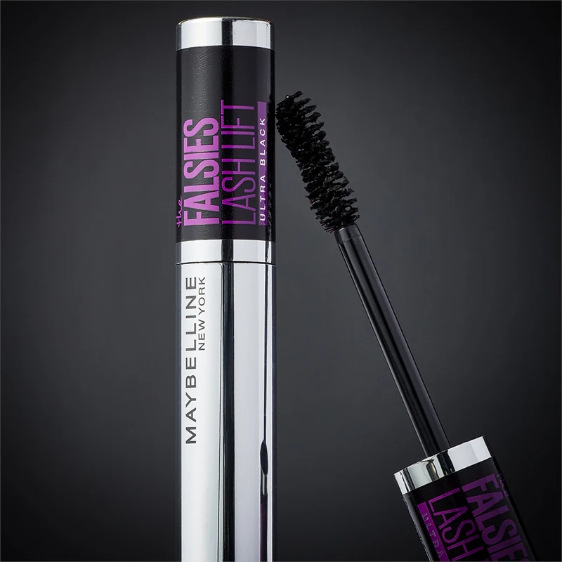 MAYBELLINE NEW YORK Maskara The Falsies Lash Lift Extra Black, ki podaljša in zgosti trepalnice