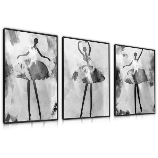 ZESTAW 3X Plakat Abstrakcyjne Baletnice 30x40cm