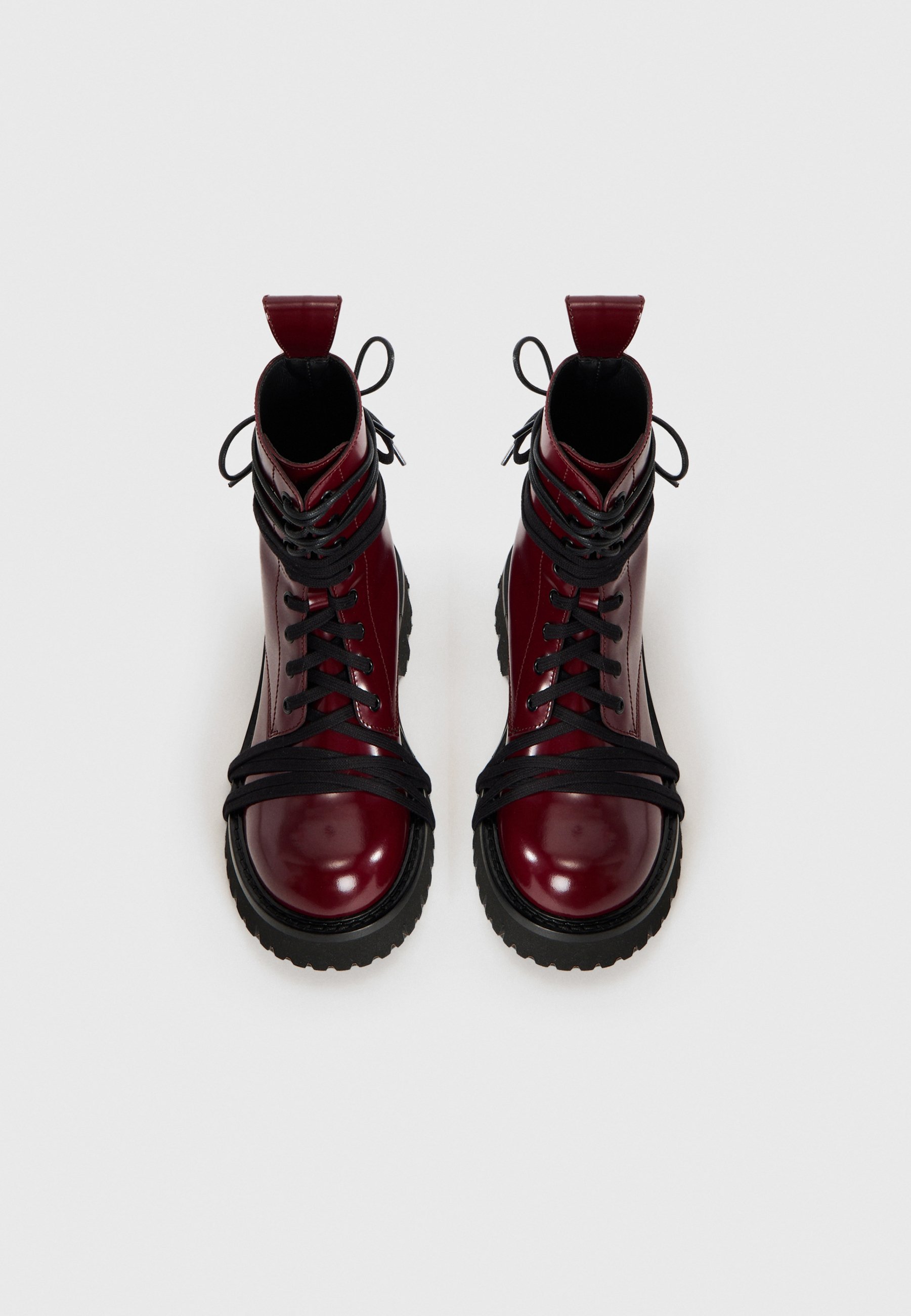 Stivaletti stringati MOSCHINO - vino