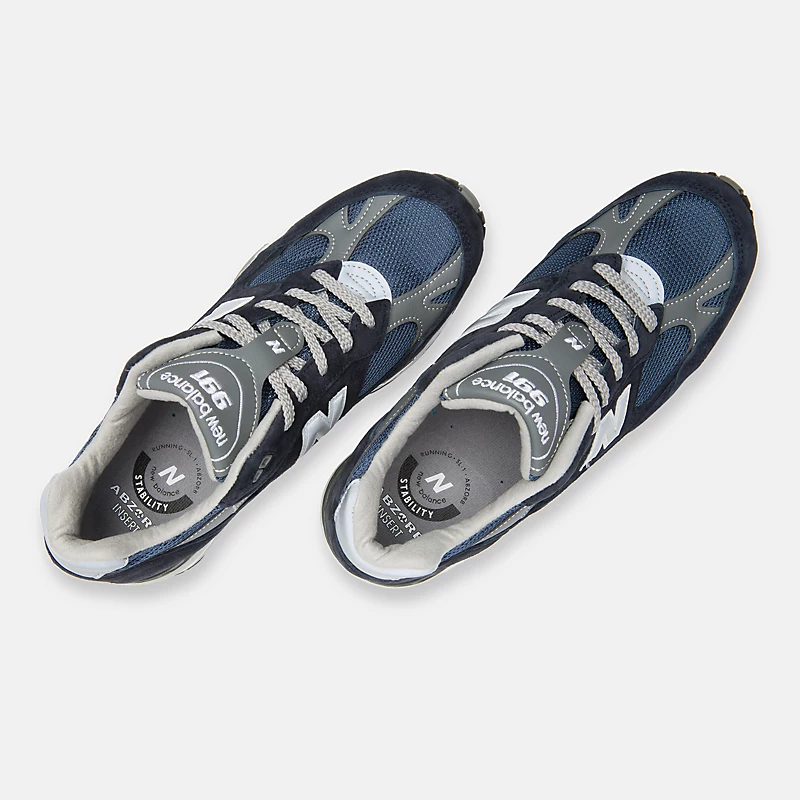 Herenschoenen MADE in UK 991v1 – Marineblauw met grijs