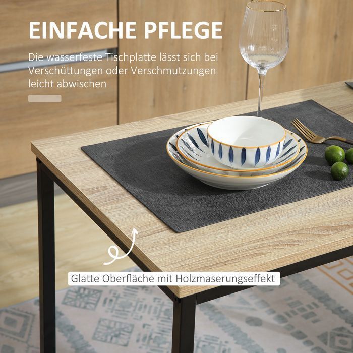 Mesa de jantar com 2 cadeiras, Conjunto de jantar para 3 pessoas, Conjunto de mesa de cozinha para 2 pessoas, Carvalho
