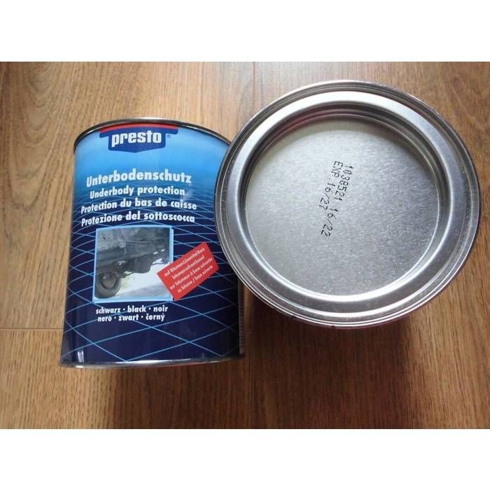 Proteção inferior da carroceria - PRESTO - 1300g - Betume - Resistente ao calor - Anticorrosivo