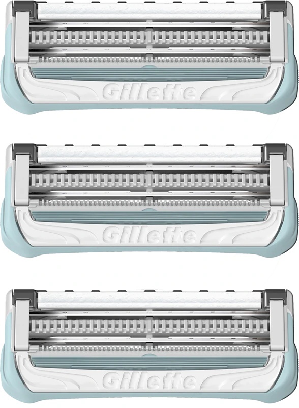 „Gillette Venus“ gaktos plaukams ir odai skirti atsarginiai peiliukai bikinio formavimui