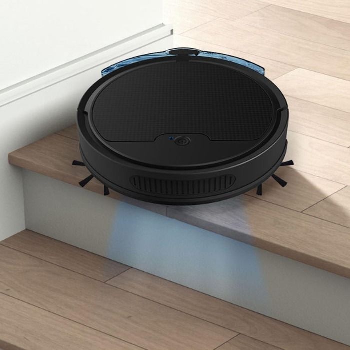 INF Smart Robot Vacuum Cleaner with Large Water Tank and APP Control for Efficient Cleaning, Navy Blue