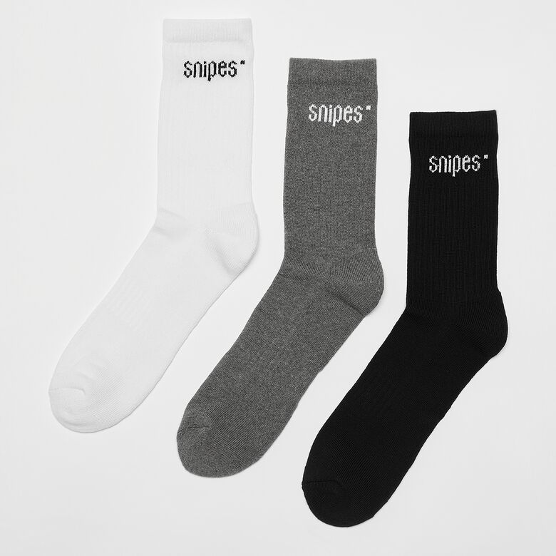 Calcetines básicos con logo pequeño (paquete de 3)