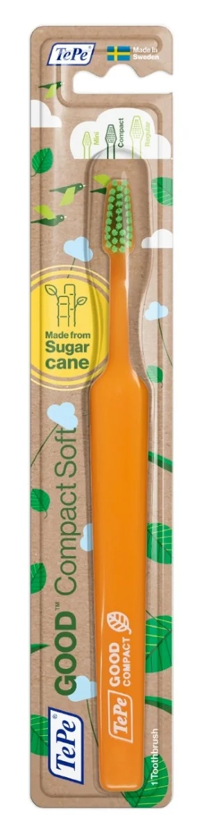 Brosse à dents compacte TEPE Good pour un nettoyage en profondeur et en douceur, adaptée aux enfants et aux adultes.