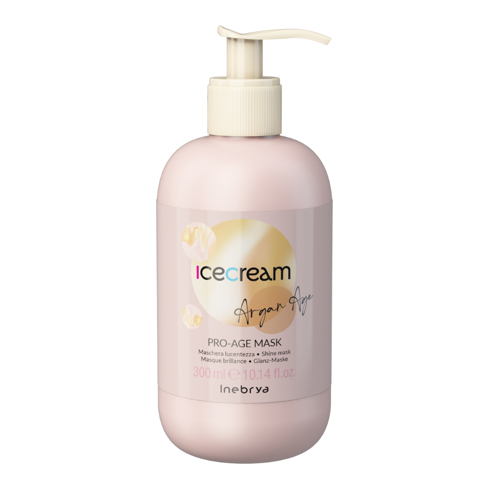 Inebrya Ice Cream Argan Age - produktu klāsts matu mitruma un veselības uzturēšanai