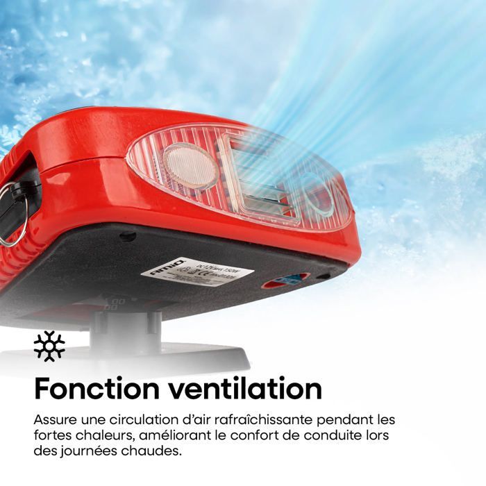 DEFROST/FAN HEATER WITH HANDLE AND LIGHT 12V AMIO