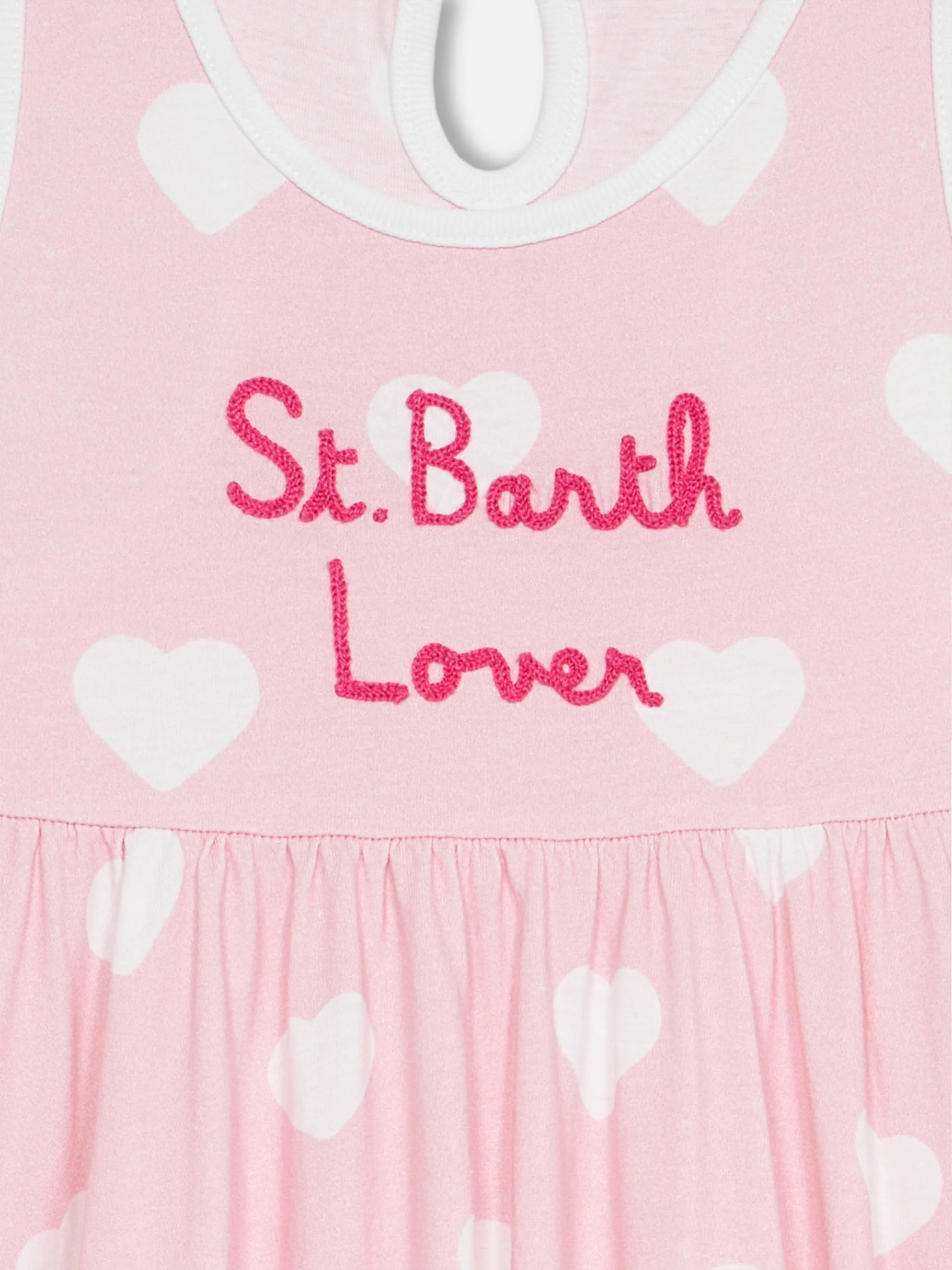 Abito da bambina in cotone Masha con stampa e ricamo 