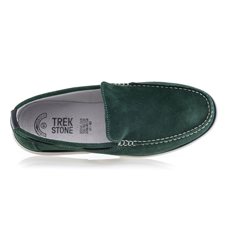 Grüne Herren-Loafer/Bootsschuhe