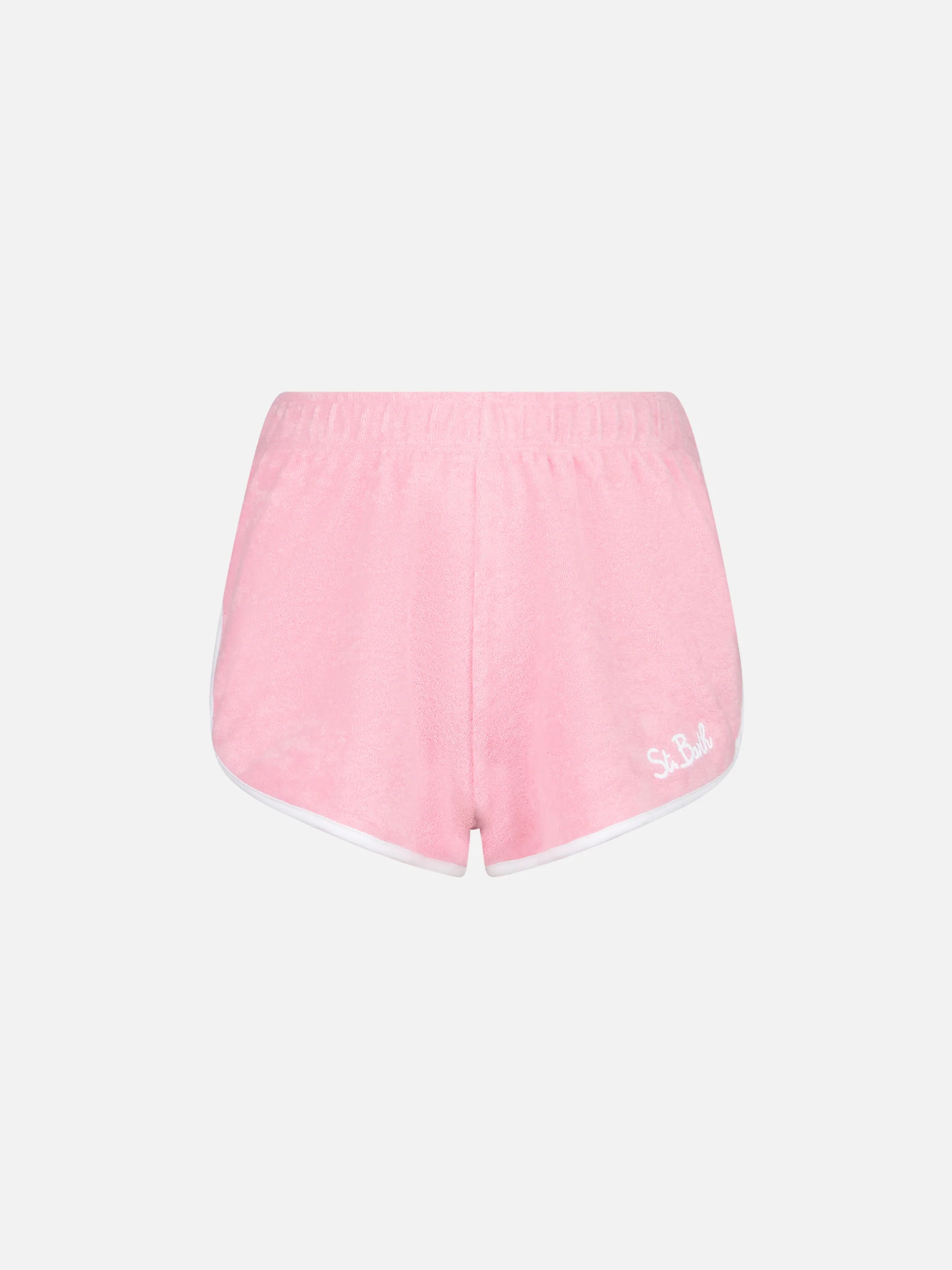 Roze badstof shorts met bies voor dames | MELISSA SATTA EDIZIO