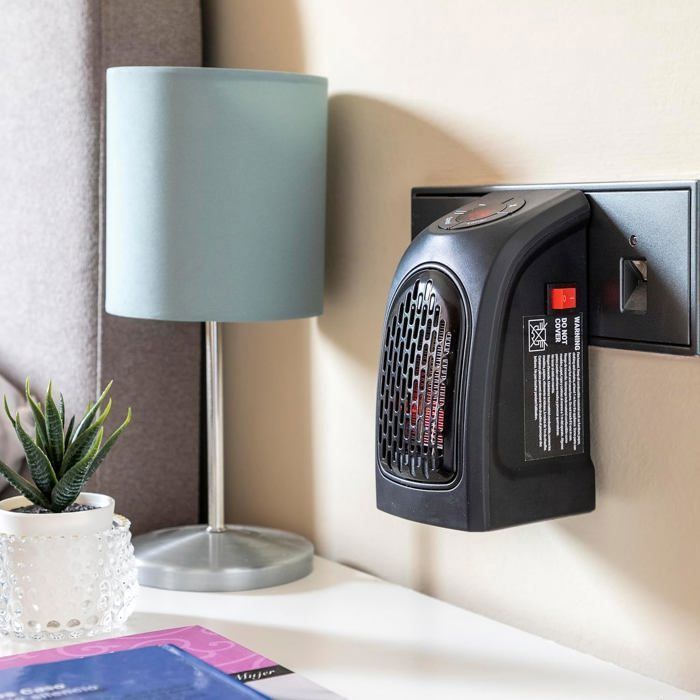 Calefactor auxiliar - CELLUSTOP - Calefactor con ventilador - 400W - Compacto - Programable