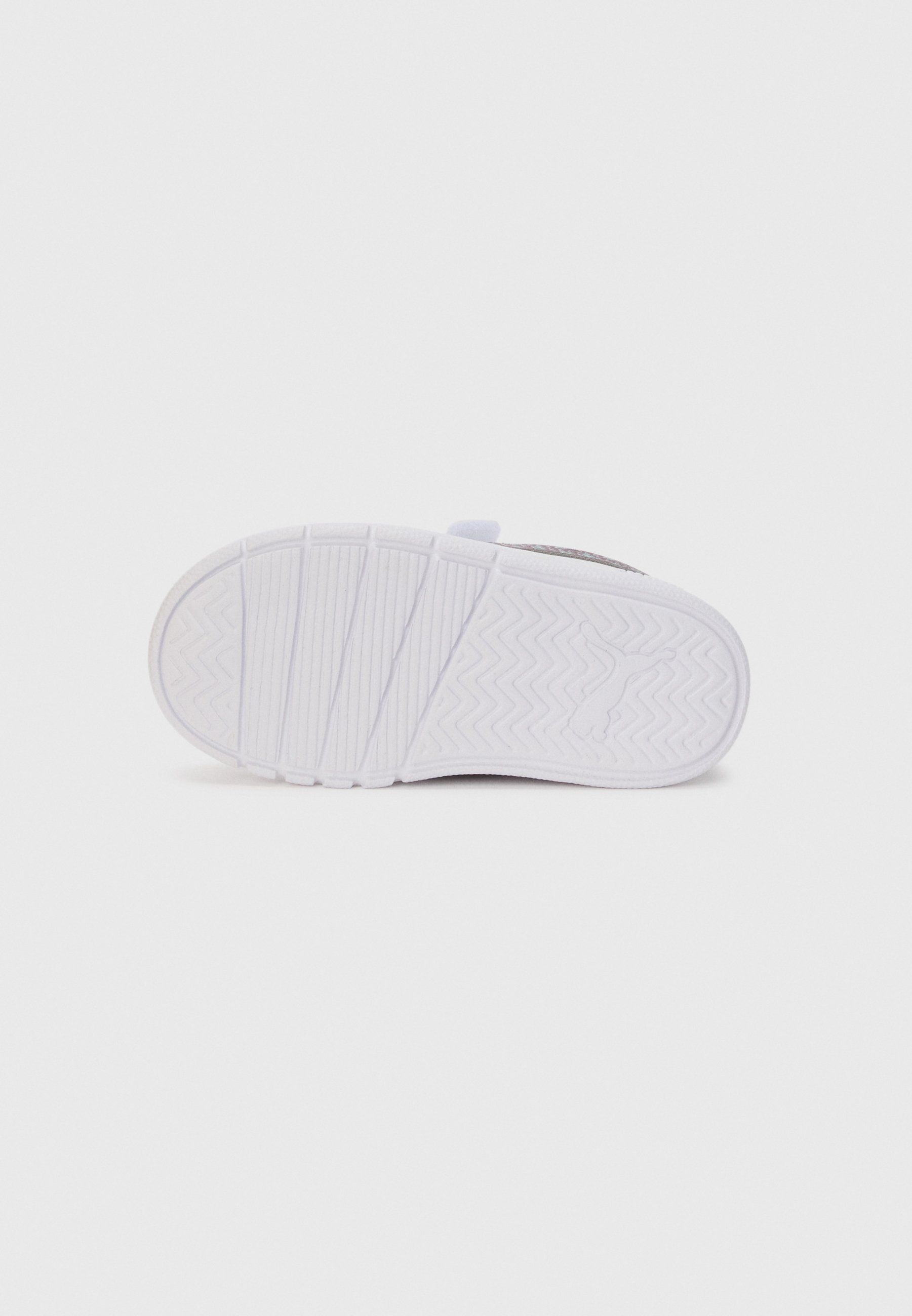 Puma COURTFLEX V3 DOTTY UNISEX - Straßenlaufschuhe - weiß/pflaumenfarben/hellmoos