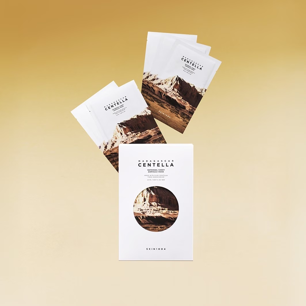 Маска од ампула са гелом и листовима мадагаскарске центеле (5 ком.)