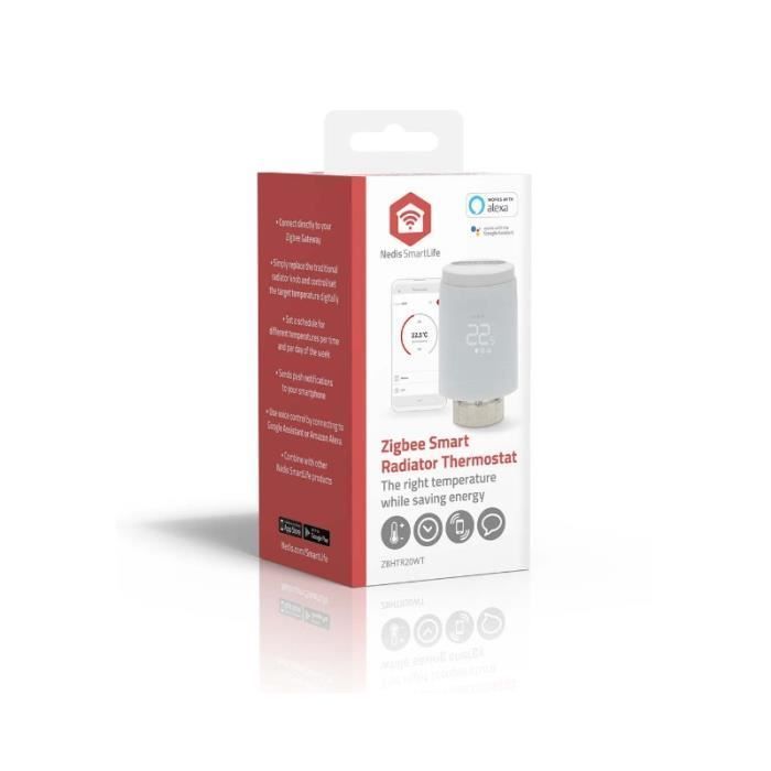 NEDIS Smart Thermostatic Radiator Valve - Smartlife - Zigbee 3.0 - Energy Savings - Easy Installation