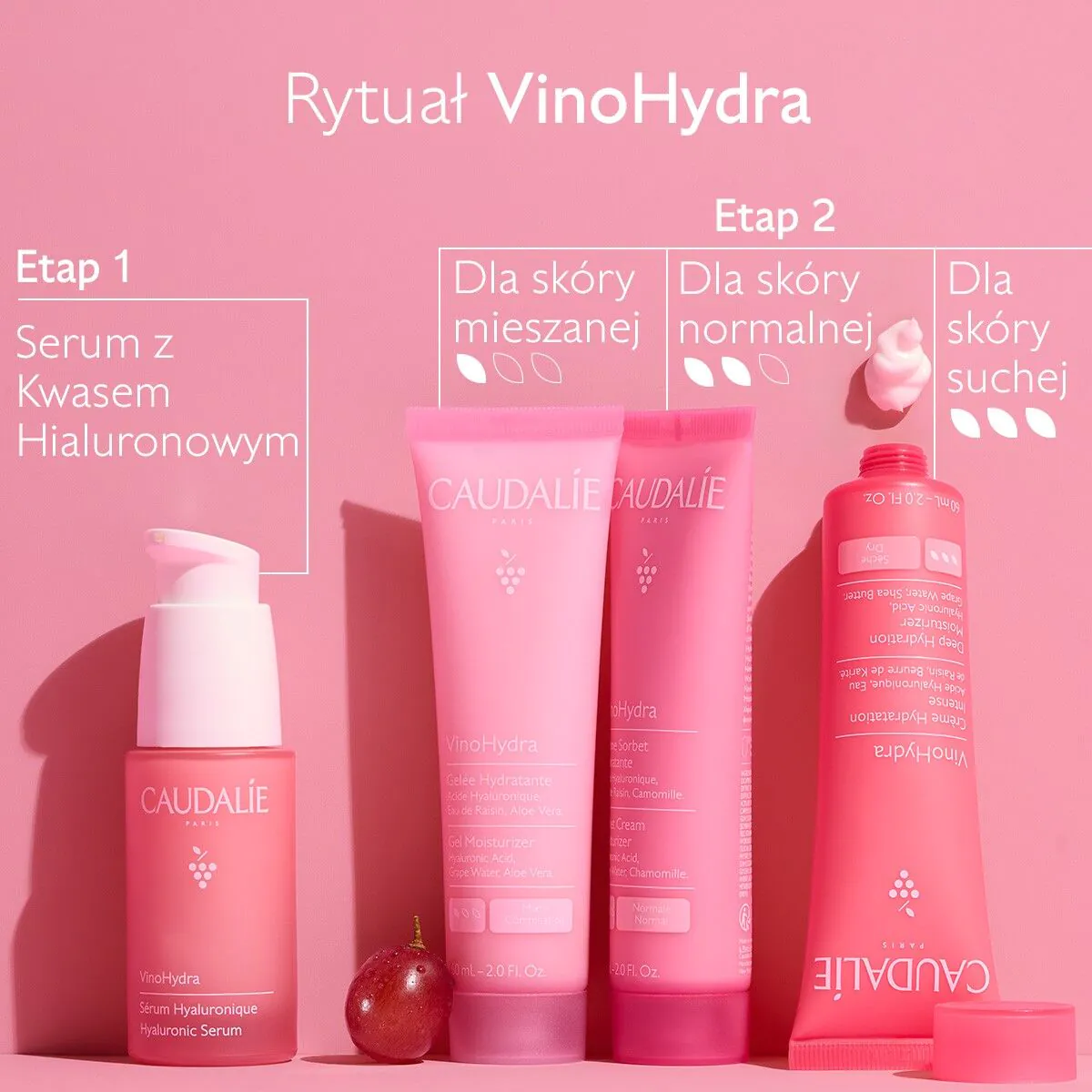 Caudalie VinoHydra Krem intensywne nawilżenie, 60 ml