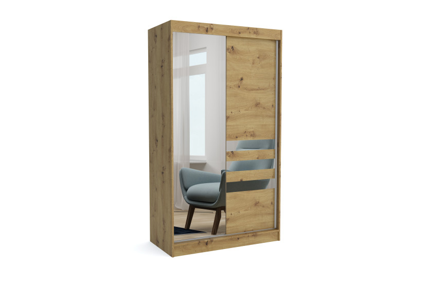 Szafa garderoba przesuwna BRENT 100 cm HENRY ARTISAN