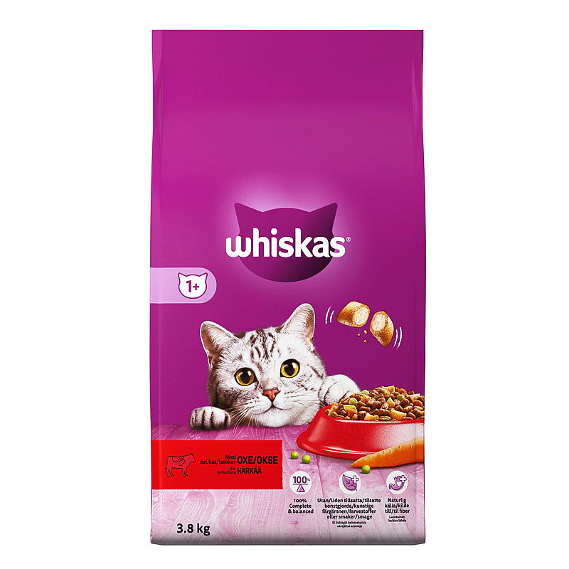 Mars Kattefoder 3,8 kg Oksekød Whiskas