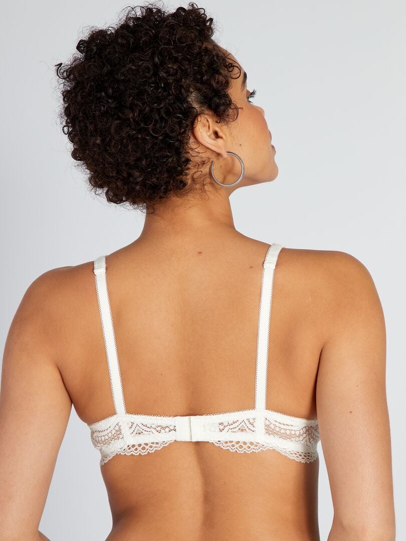 Sutiã Volumizador de Renda - BRANCO