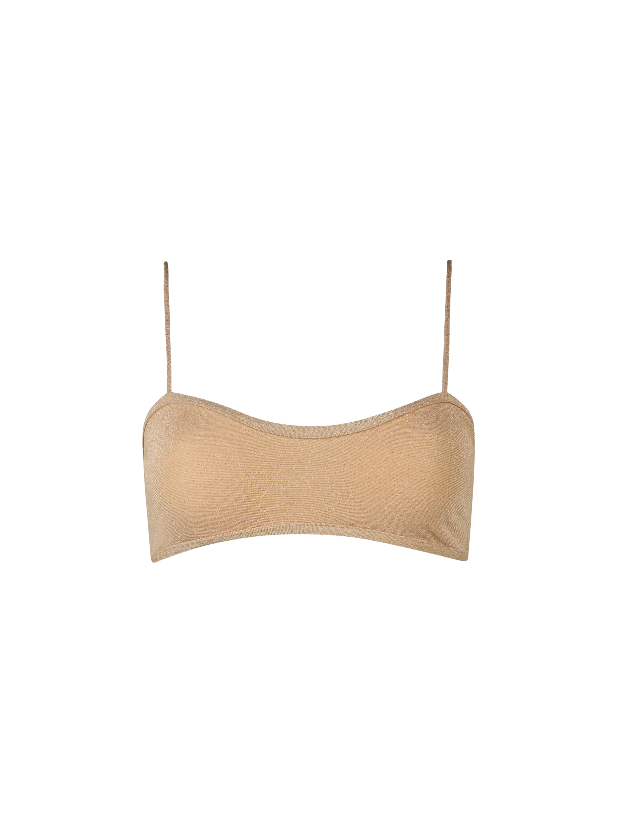 Top tipo bralette Laryn de lúrex con escote redondo