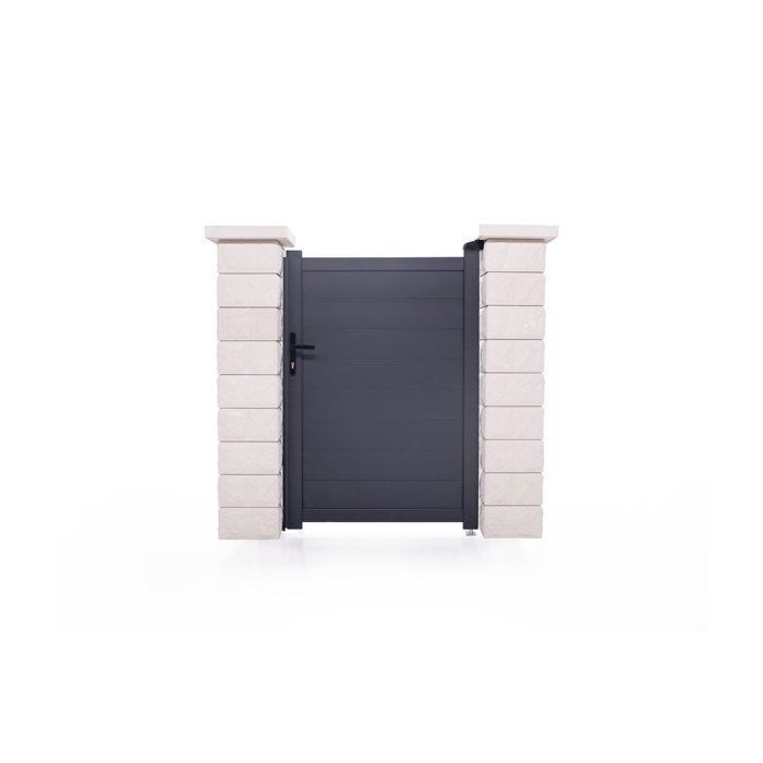 Puerta - Casanoov - EIGER - 1 m de altura (145 cm) - Aluminio - Gris