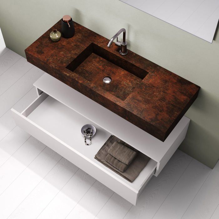 5-piece bathroom set ASTRA corten-white
