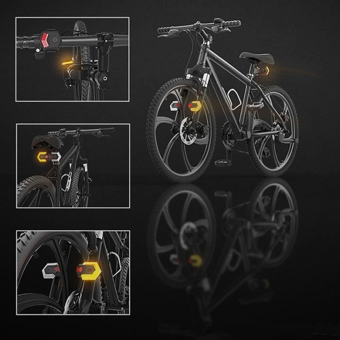 Intermitentes inalámbricos inteligentes para bicicleta, indicadores de dirección LED delanteros y traseros.