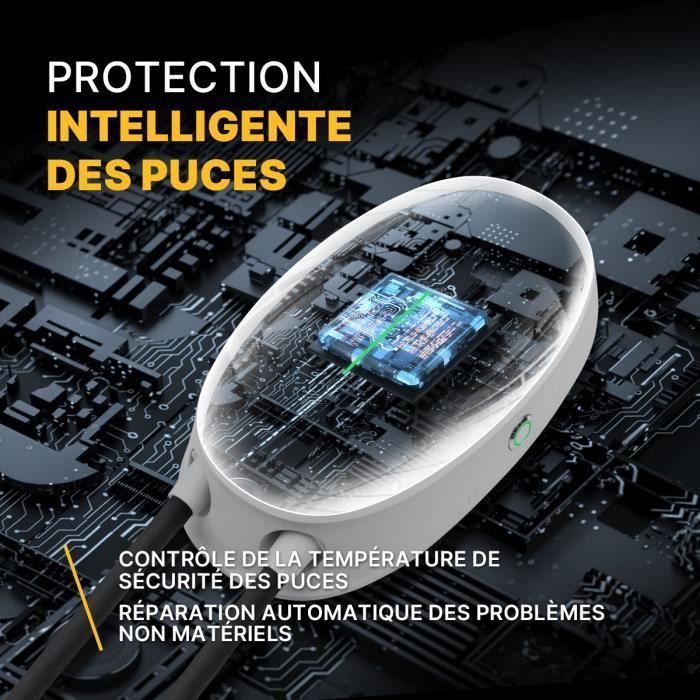 Morec APP 7kW 32A Monophasé VE Wallbox - Borne de Recharge Élégante et Moderne avec Connexion Bluetooth/Wifi, Câble Type 2 de 6 mètr
