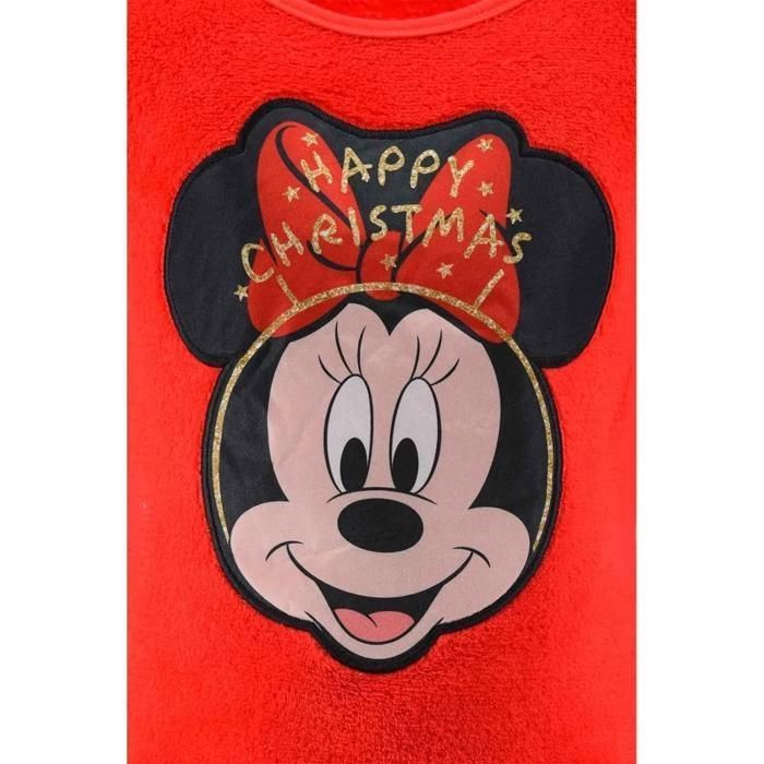 Conjunto de pijama de invierno de felpa cálida para niñas de Minnie Mouse de Disney 