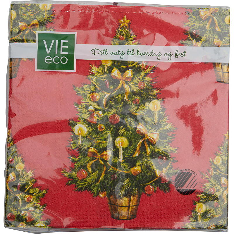 Vie Eco Servietter 20-pak 33x33 cm, julemotiv