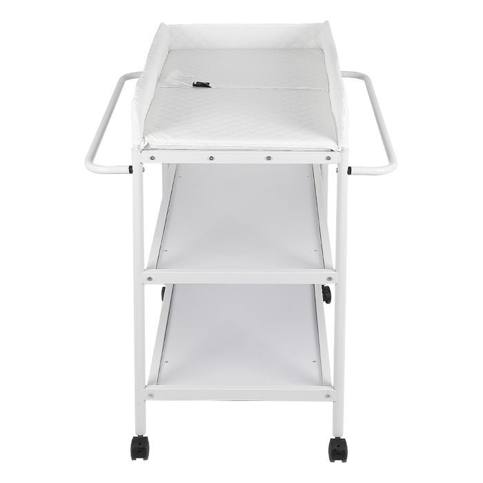 Cambiador portátil multifuncional HUOLE con estante de almacenamiento - CAMBIADOR - 84 x 72 x 90 cm - Blanco.