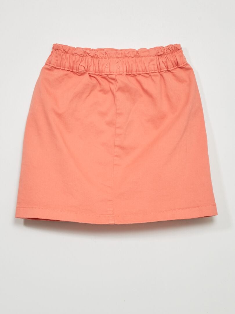 Saia jeans estilo paperbag - LARANJA