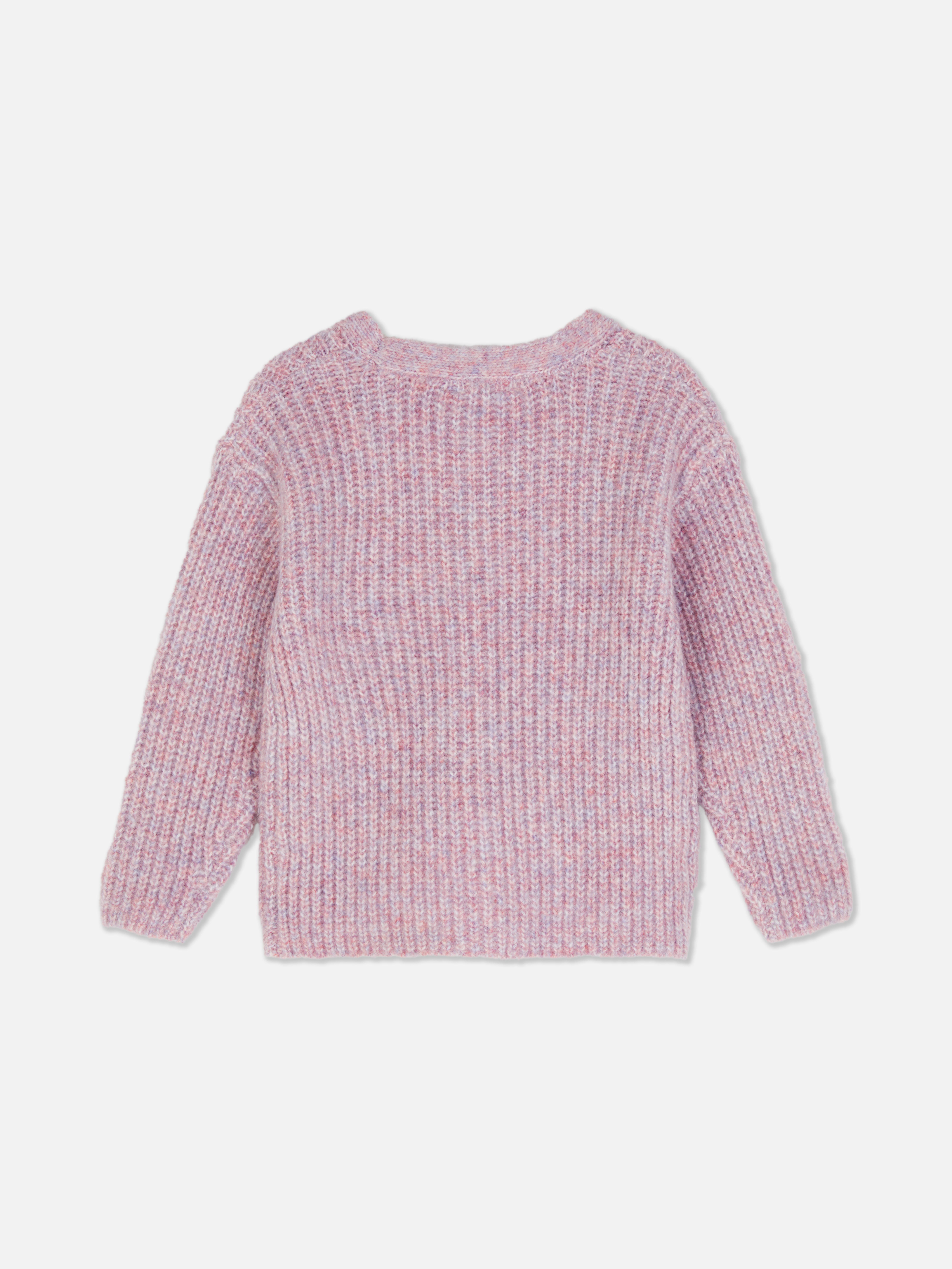 Knitted cardigan with buttons A knitted cardigan with a V-neck and button closure at the front