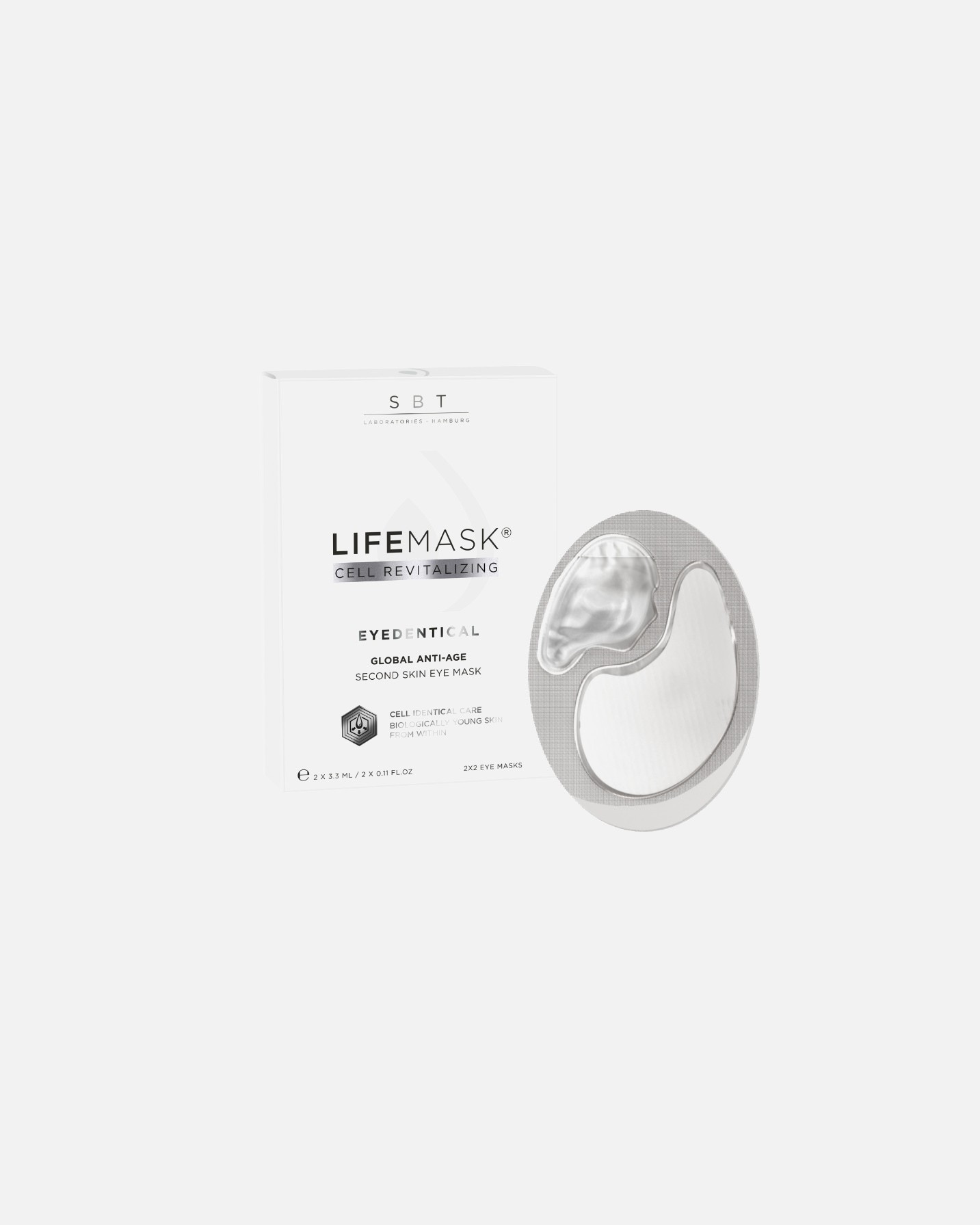 SBT paakių kaukė Celldentical LifeMask Cell Revitalizing Eyedentical Second Skin paakių kaukė - 3,3 ml