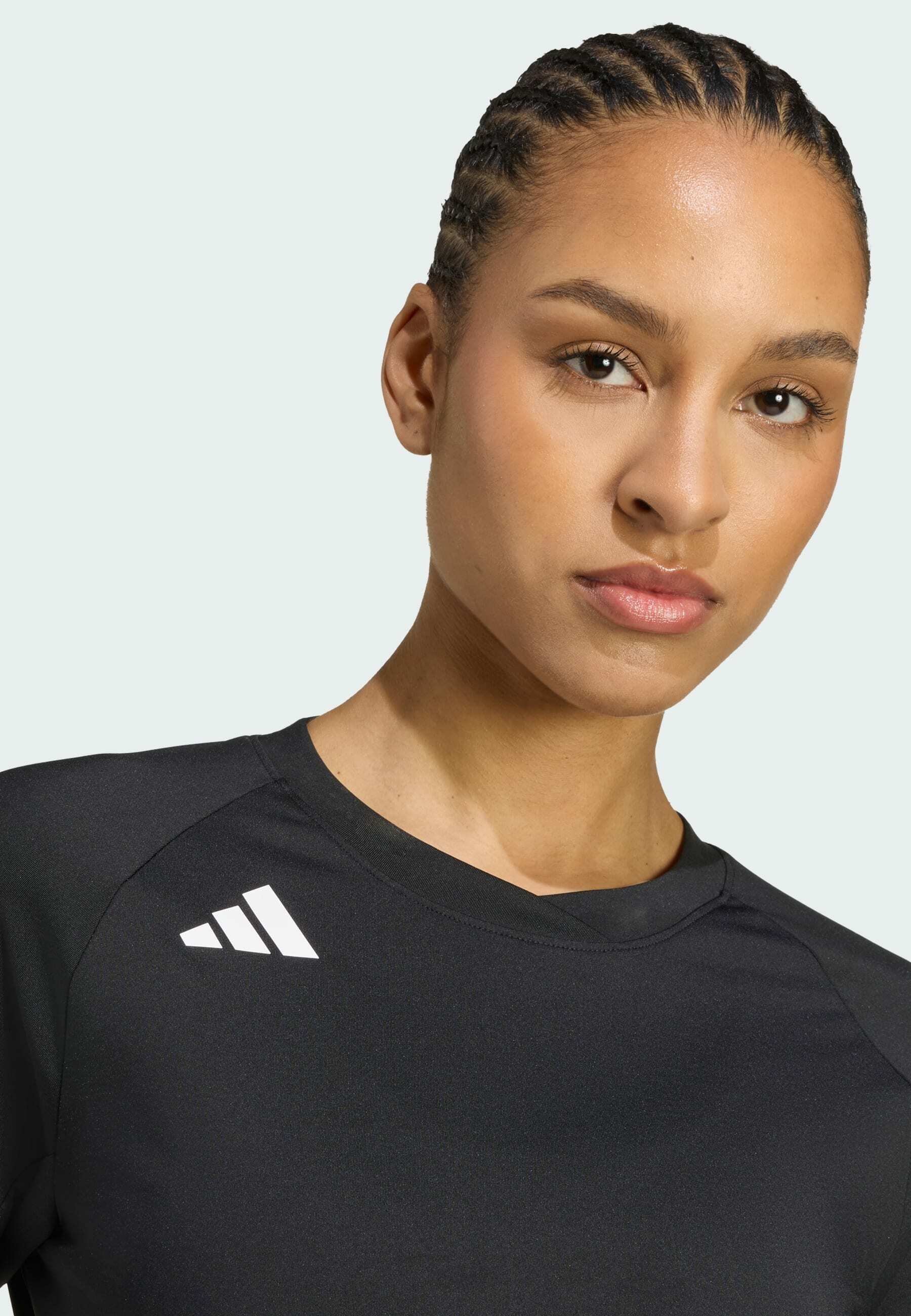 T-shirt de volley-ball adidas Performance à manches longues - noir