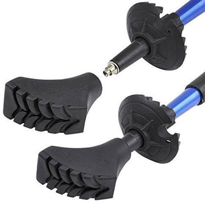10 unidades/5 pares de puntas de goma para bastones de marcha nórdica para asfalto.