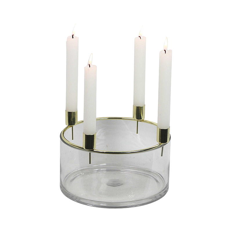 Hjem Adventsstang ø 17 cm glas/metal