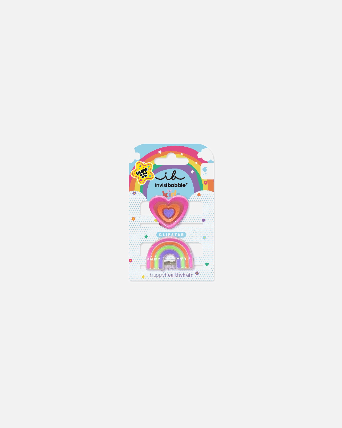 Spinka do włosów Clipstar KIDS Happy Heart niewidoczna - 1 sztuka