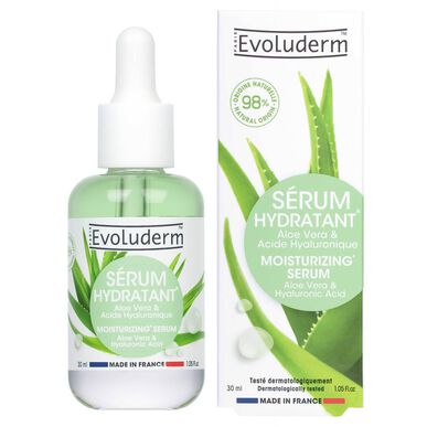 Evoluderm Aloe Vera & Hyaluronihappo Kosteuttava Serum 30 ml