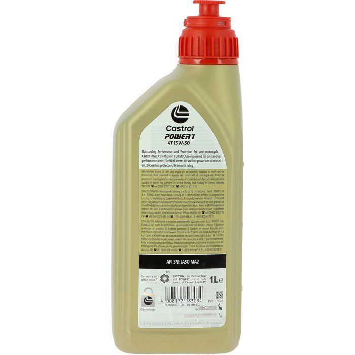 Aceite de motor - CASTROL Power 1 4T 15W-50 - 1L - 15W50