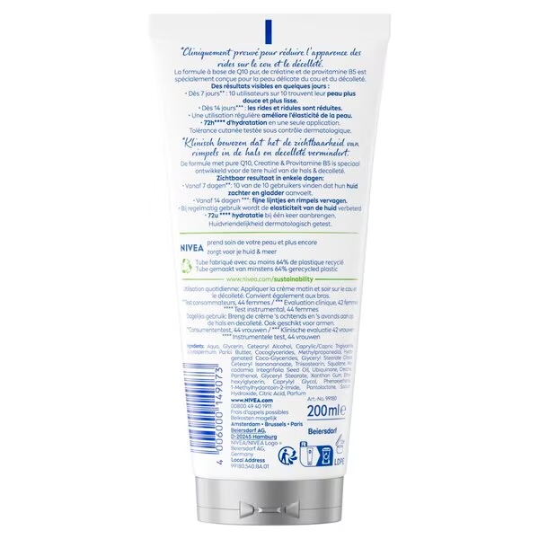 NIVEA Q10 spevňujúci krém proti vráskam na krk a dekolt 200 ml