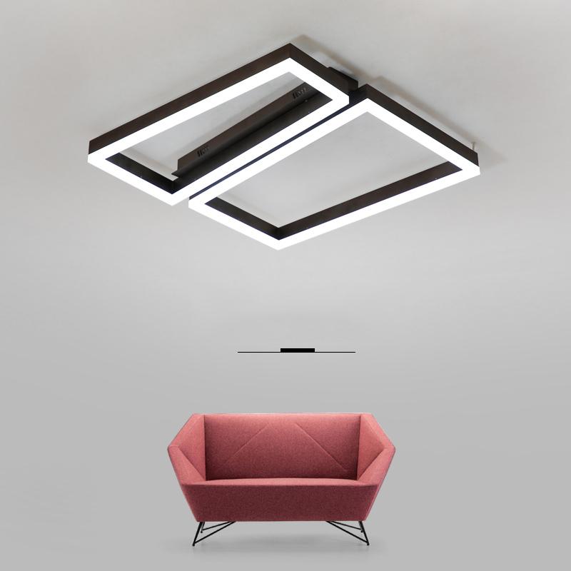 Lámpara de techo LED moderna con control remoto para sala de estar y dormitorio, 28 W, plafón de interior, montaje empotrado, 90 V, 260 V.