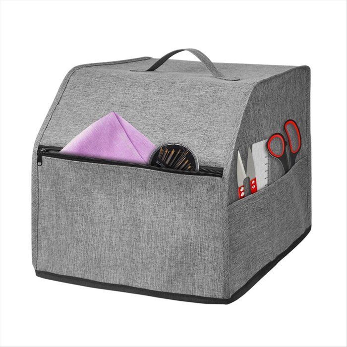 Housse de Machine à Surjeter avec Poches pour le Rangement, Housse Anti-Poussière pour Machine à Coudre pour la Plupart des