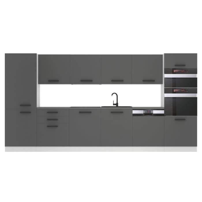 Cuisine Complète - B BELINI GROUP - NAOMI - Argent Mat - 240x240 cm - Design Contemporain