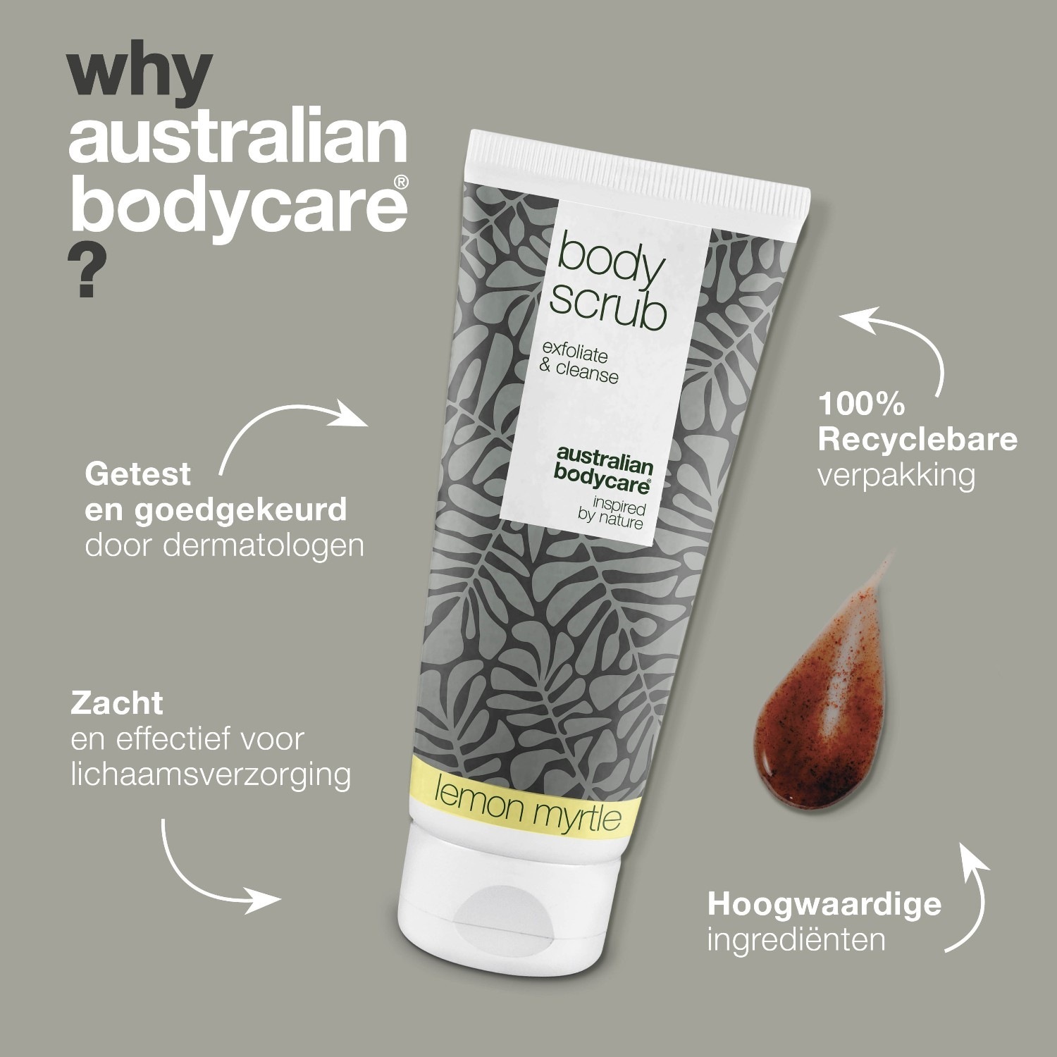 Piling za telo z limonino mirto Australian Bodycare - 200 ml