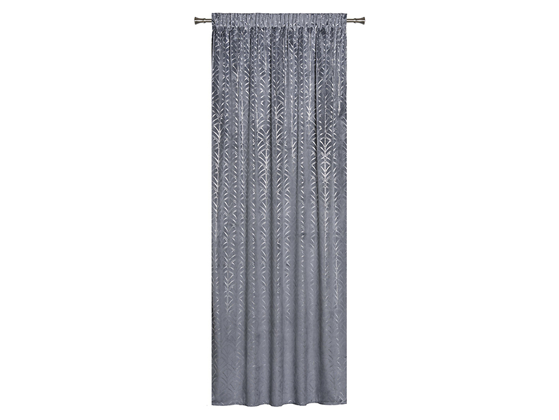 Zasłona Placido taśma 140x260 cm szara
