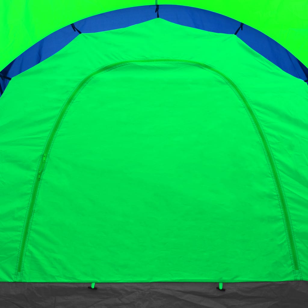 Tente de camping Vidaxl bleue et verte