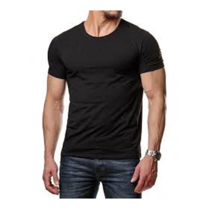 T-shirt Homme - GILDAN - Lot de 3 - 100% Coton - Manches Courtes - Noir